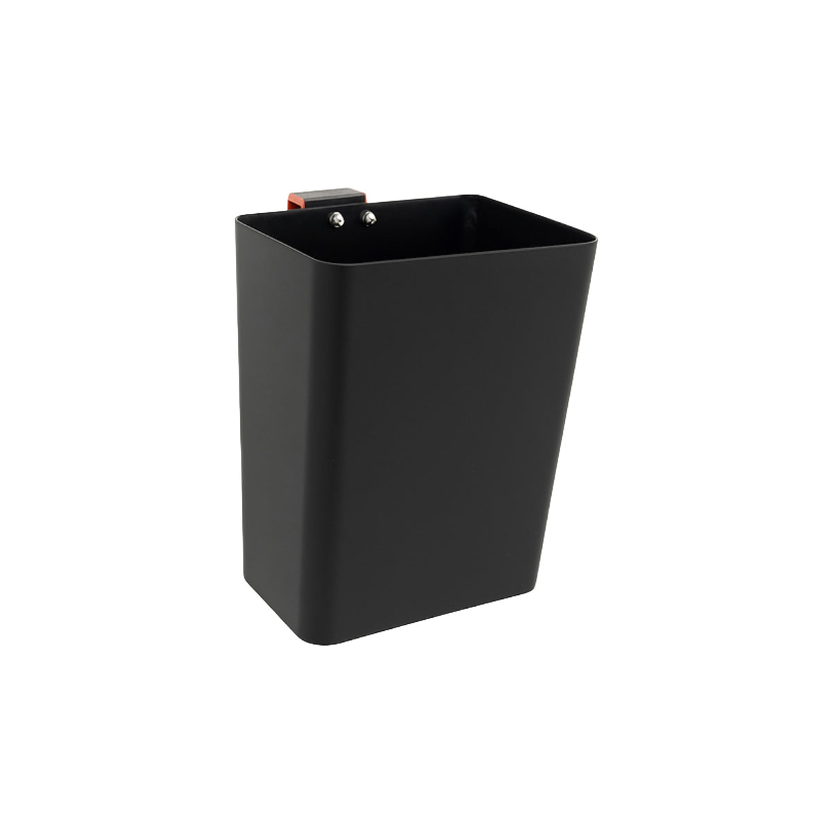 Small black Marina Mount dock waste container with a 4.5-gallon capacity and mounting attachment