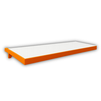 Marina Mount Table Attachment with white HDPE tabletop and orange powder-coated frame